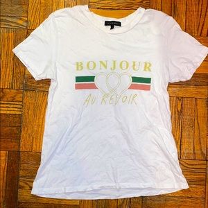 PacSun Gucci style tee “Bonjour” “Au Revoir”